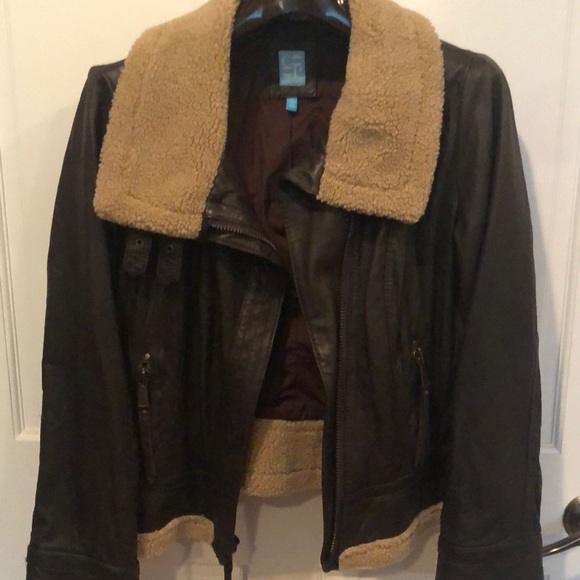 Barneys New York Jackets & Blazers - BARNEYS NEW YORK Leather Bomber